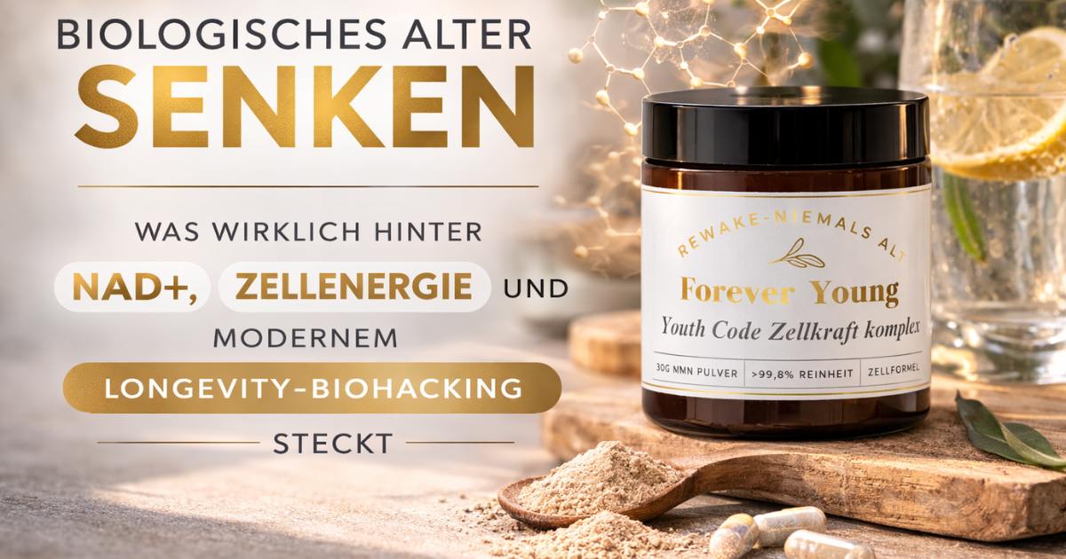 Biologisches Alter senken – was wirklich hinter NAD+, Zellenergie und modernem Longevity-Biohacking steckt mit Forever Young von Rewake