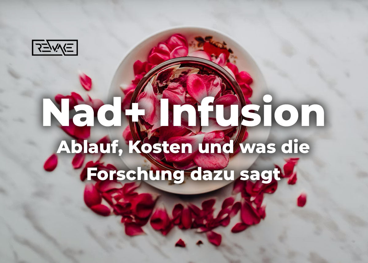 Infusionsbeutel mit Tropf an einem Ständer in heller Praxisumgebung, Symbolbild für die intravenöse Gabe von NAD+ und deren Kosten und Ablauf