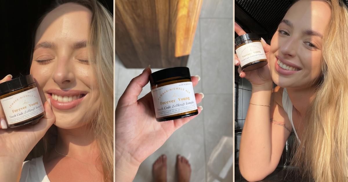 Paulina zeigt ihre NMN Erfahrungen für die Haut mit dem Rewake Forever Young NMN Pulver im Test als natürliche Botox Alternative.