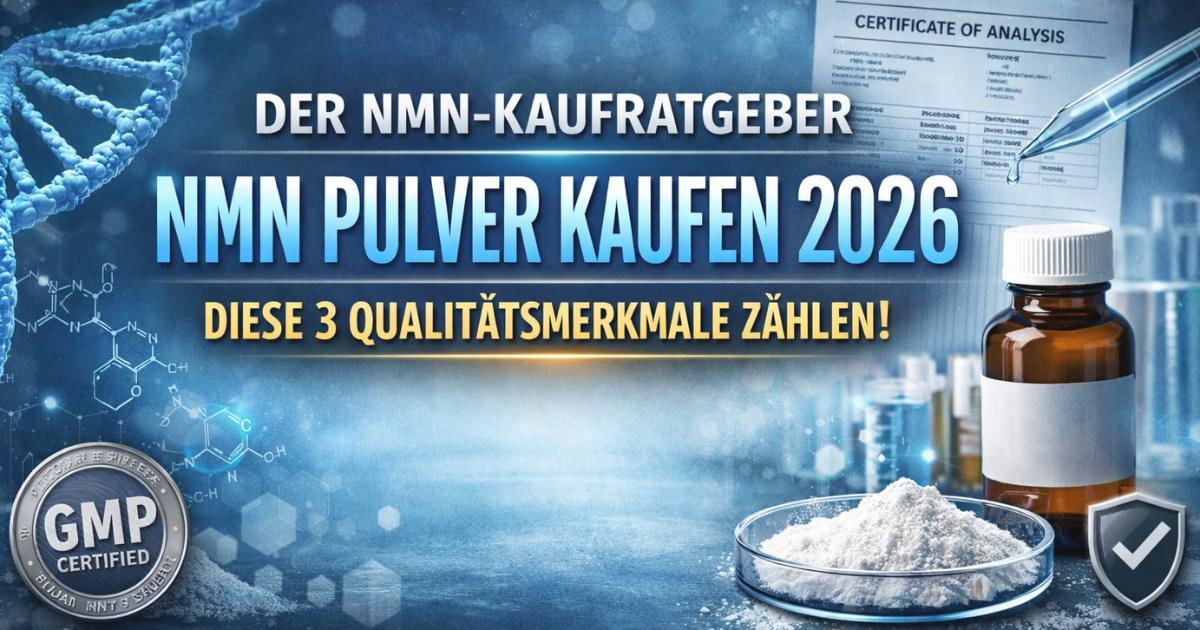 NMN Pulver kaufen 2026: Kaufratgeber mit 3 Qualitätsmerkmalen (COA, Reinheit, GMP & Verpackung)