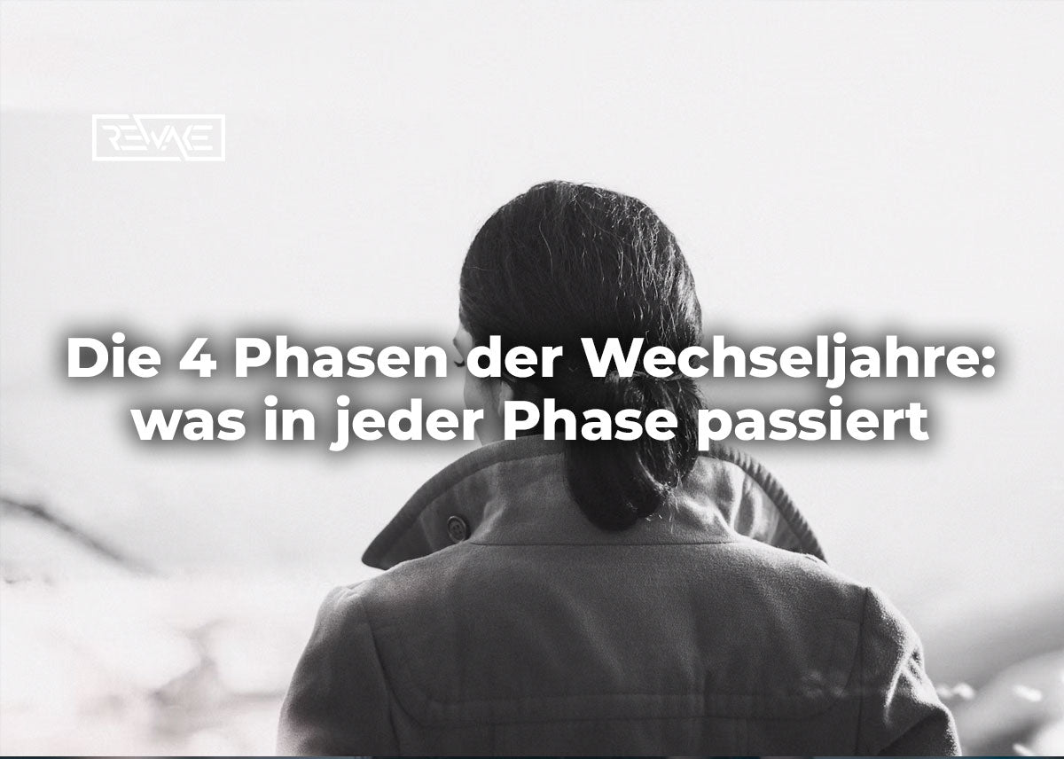 Vier Frauen unterschiedlichen Alters sitzen nebeneinander auf einer Bank, Symbolbild für die Phasen der Wechseljahre