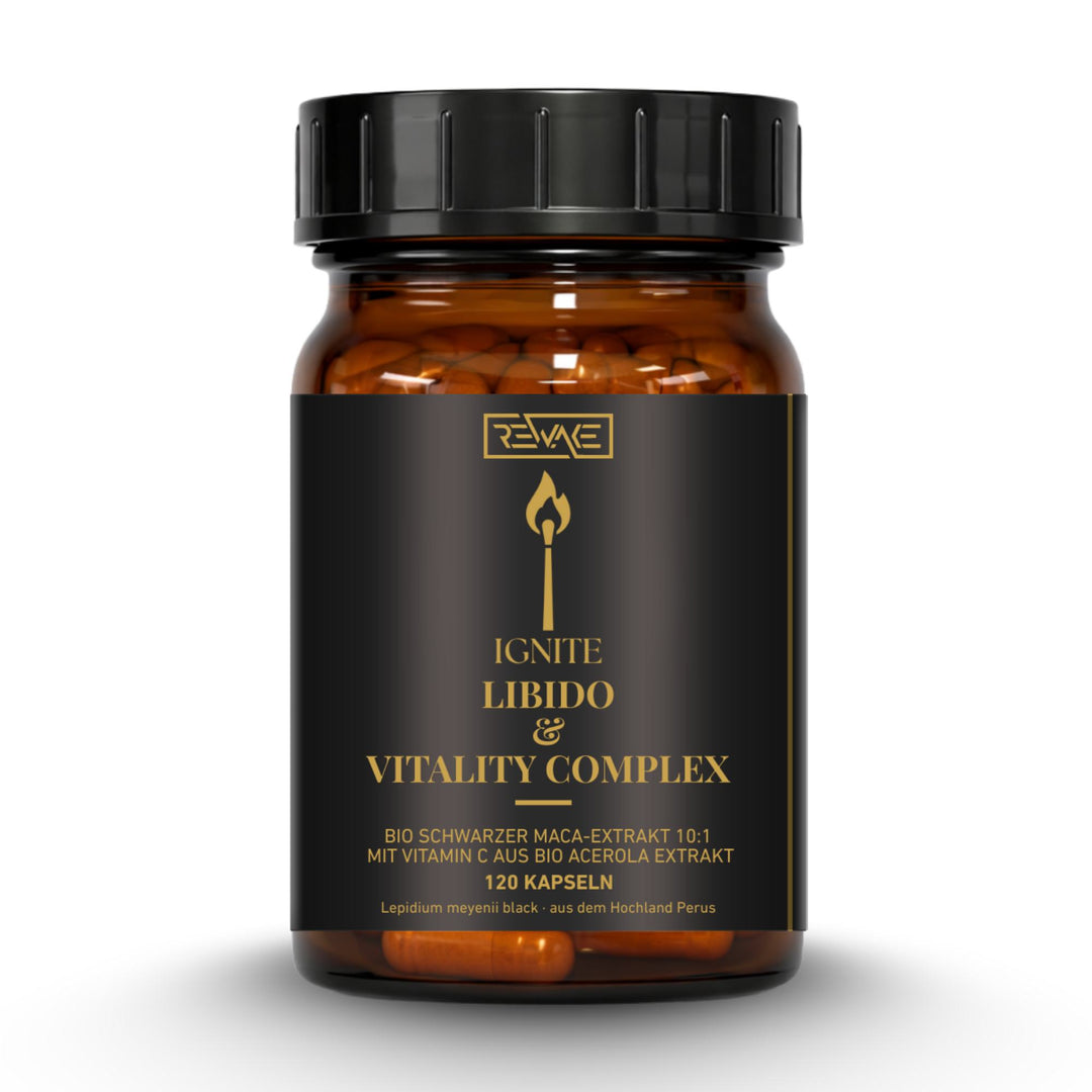 Ignite Libido Nahrungsergänzung mit Bio schwarzem Maca Extrakt und Vitamin C aus Acerola