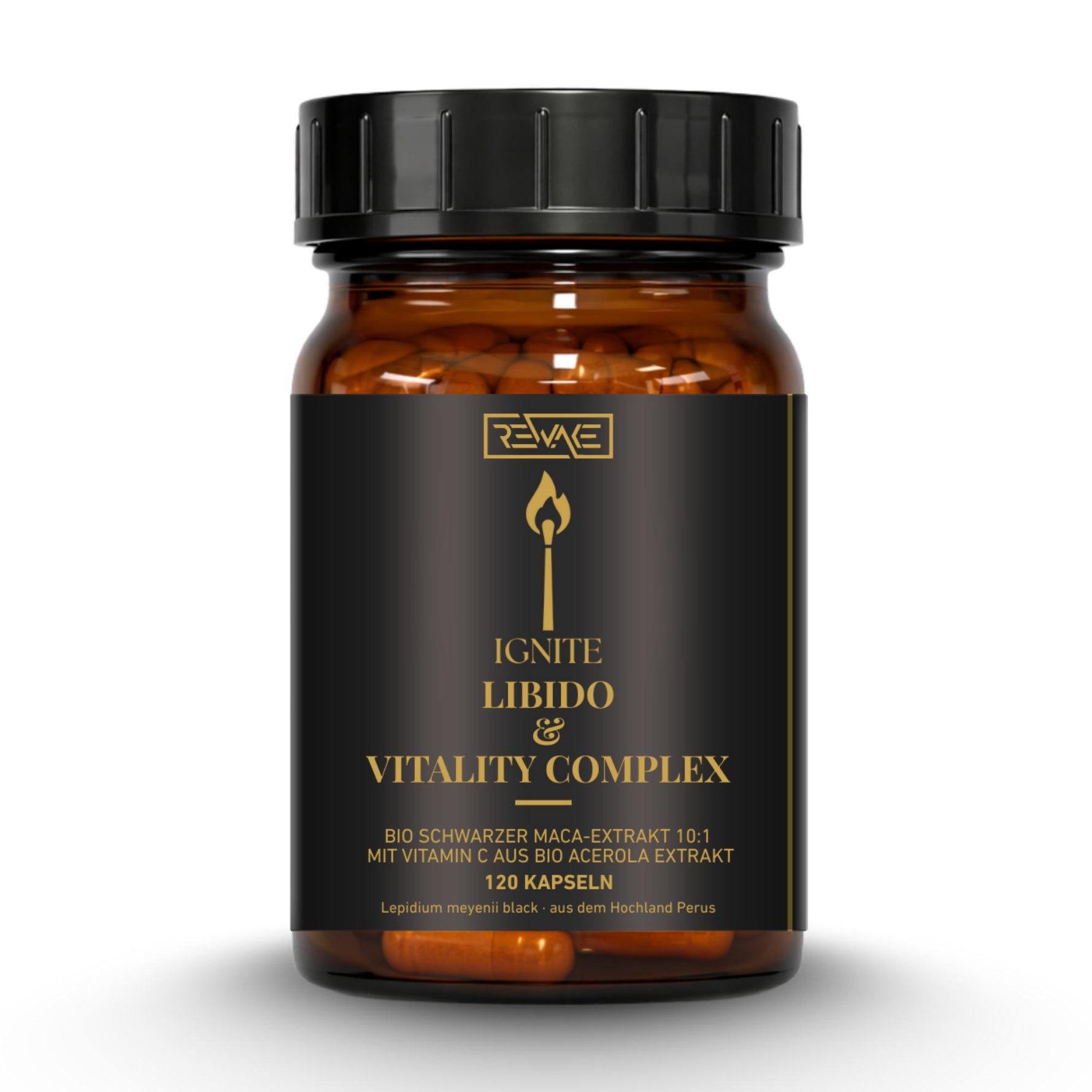 Ignite Libido Nahrungsergänzung mit Bio schwarzem Maca Extrakt und Vitamin C aus Acerola