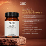 Was Rewake Ignite besonders macht: 10:1 Bio-Extrakt, sortenreiner schwarzer Maca aus Peru, Vitamin C aus Bio-Acerola
