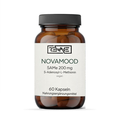 Rewake NovaMood, SAMe 200 mg (S-Adenosyl-L-Methionin), 60 Kapseln im Braunglas
